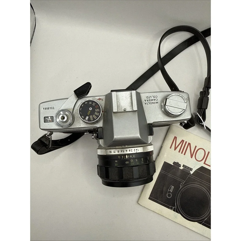 Minolta SRT‎ 101 SLR 35mm Film Camera & Case With MC Rokkor-PF f=58mm 1:1.4 Lens